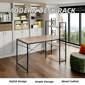 Hiện Đại Ergonomic Bằng Gỗ Modular Bàn Cho Văn Phòng Mở rộng Kệ Máy Tính Và Cuốn Sách Hiển Thị Giá Bảng Điều Chỉnh Phong Cách - Product Image 5