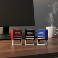 Sello Rectangular Mini Personalizado S-2610 26x10mm, Sello de Nombre y Firma Autoentintable, OEM ODM, Uso de Oficina