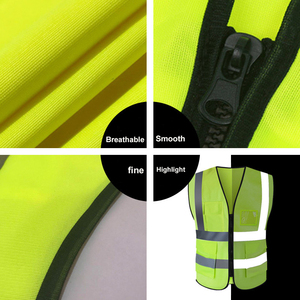 เสื้อกั๊ก PE สะท้อนแสงสำหรับงานก่อสร้างชั้น2ชุดป้องกันการมองเห็นได้สูง - Product Image 3