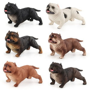 Figurine de chien <span class=keywords><strong>Pitbull</strong></span> bouledogue français simulé 13cm modèle animal solide 6 styles décor de bureau à collectionner - Product Image 3
