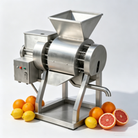 Industriële citruspersmachine met hoge productiviteit (1-3T/H), voedselveilige roestvrijstalen citroen- en sinaasappelsapcentrifuge