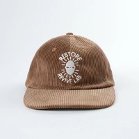 Logo Maatwerk Corduroy Zes Panelen Papa Cap Unisex All Season Borduurwerk In Geweldige Kwaliteit Maatwerk Nieuwe Aankomst
