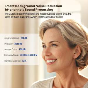 Prothèse auditive programmable numérique à technologie d'annulation de retour à 16 canaux avec réduction intelligente du bruit Prothèses auditives CIC - Product Image 5