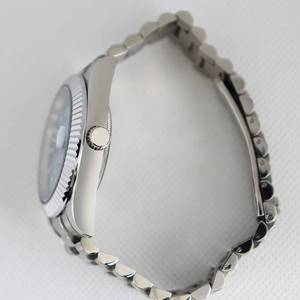 Directly Supplied Manufacturer Ice Blue Sapphire Crystal Stainless Steel Strap 10 bar Water Resistant Men's <b>Mechanical</b> <b>Watch</b> - Product Image 3