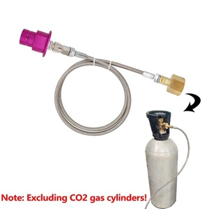 Nouveau tuyau d'air gazeux tressé en acier inoxydable W21.8 CGA320 avec adaptateur à connexion rapide fileté pour réservoir de CO2 externe 1,5 m OEM Garantie 1 an - Product Image 6