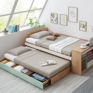Creative סיטונאי מודרני חדר שינה ילדי מבוגרים עיצוב ארון אחסון עץ מיטת קומות