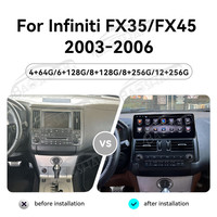 Sistem Navigasi GPS Android Layar Terpisah 12,3 Inci Baoshang untuk Infiniti FX35/FX45 2003-2006 Pemutar Video
