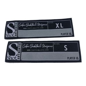 Étiquettes tissées pour uniformes (vêtements de sport, maillots de football…) à coudre sur le ourlet, coupe droite - Product Image 2