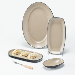 Plato Creativo A5 de Melamina, Bandeja Ovalada Larga y Plana para Servir, Irrompible, para Uso Comercial en Hoteles y Restaurantes - Product Image 3