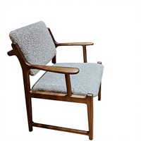 Chaise de salle à manger en bois de frêne avec revêtement en cuir, design mid-century, dossier en bois massif, modèle SY16, meubles pour la maison, hôtel, restaurant