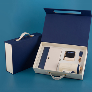 2026 Feestdagen Bedrijfsgeschenkset Luxe Op maat gemaakte logo UV-geprinte geïsoleerde beker sleutelhanger A5 PU notitieboek & powerbank - Product Image 1