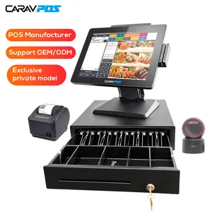 Carav หน้าจอสัมผัสแบบคู่ระบบ POS ระบบแอนดรอยด์11ระบบ POS