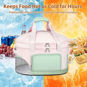 Carrying <strong>Bag</strong> for 6-8 Quart Cooer 2Layer Insulated <strong>Slow</strong> <strong>Cooker</strong> Travel <strong>Bag</strong> Easy-Clean Liner for Transport Family Gathering Potluck - Product Image 2