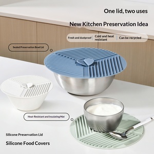 Couvre-bol réutilisable en silicone et tapis isolant thermique pour la conservation des aliments, la cuisson et la protection du comptoir - Product Image 5