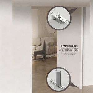 Bisagra oculta para puerta con rodamientos superior e inferior de acero inoxidable con cierre suave - Product Image 2