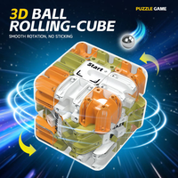 BJQ OEM Puzzle 3D Maze Magic Cube, casse-tête, labyrinthe multicolore, nouveauté, balle de piste, soulage le stress et l'anxiété, jouets