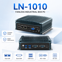 Mini PC Compacto Silencioso con Doble Pantalla, LAN, USB, COM y Audio para Controlador de Kiosco Gateway, Compatible con Windows y Linux