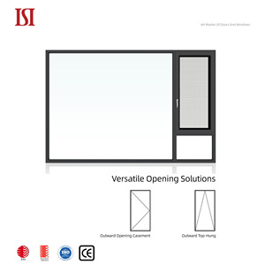 Thương hiệu hàng đầu kính đôi hợp kim nhôm cửa sổ Cửa Sổ Màu Xám biệt thự cách nhiệt xoay mở Áp lực gió P - Product Image 6