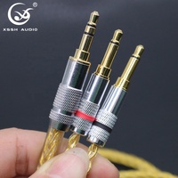Câble audio stéréo équilibré YIVO XSSH Hi-End 3,5 mm, tressé souple, répartiteur 1 vers 2, pour double haut-parleur, microphone, écouteurs, DIY
