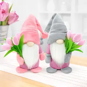 2024 New Spring Gnomes Decor Mother's Day Plush Gnomes with Tulip Decorations for Collection mothers day gifts
