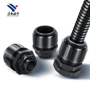 IP68 Nylon impermeável flexível ondulado tubo conector ROHS plástico certificado conectores de cabo flexível Conduit Pipe Fittings - Product Image 3