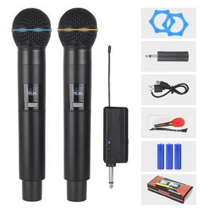ユニバーサルUHFワイヤレスマイク充電式Microfonoカラオケマイクパーティーウェディング教会会議用 - Product Image 4