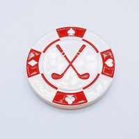 Marqueur de balle de golf style jetons de poker, multicolore, haute précision, avec positionnement magnétique, logo personnalisé, accessoire de golf