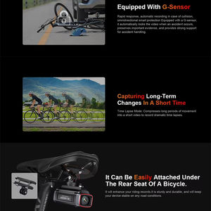 AKEEYO IP66 방수 와이파이 GPS 2K <span class=keywords><strong>60FPS</strong></span> 자전거용 미니 라이딩 카메라 대시캠 - Product Image 5