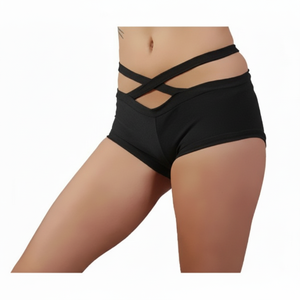 Shemax 2023 Top vente de haute qualité personnalisé en gros Yoga Fitness Gym pôle danse haut et bas noir Shorts - Product Image 1