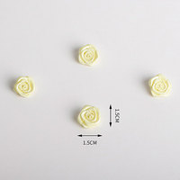 Ruban en satin recyclé de 15 mm, nœud miniature, fleur faite à la main, garniture pour sous-vêtements, lingerie, décoration, bricolage, couture, artisanat