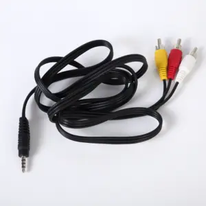 Kabel Rca Ke 3 Rca 3.5Mm Jack Audio Adapter Video Bantu Av Kabel Cocok untuk Pemutar DVD Perekam Hifi Vcr Stereo TV