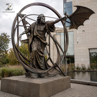 Sculpture en bronze personnalisée sur le thème des événements historiques, statue commémorative figurative, monument moulé à la main, art public extérieur pour parc et place de ville