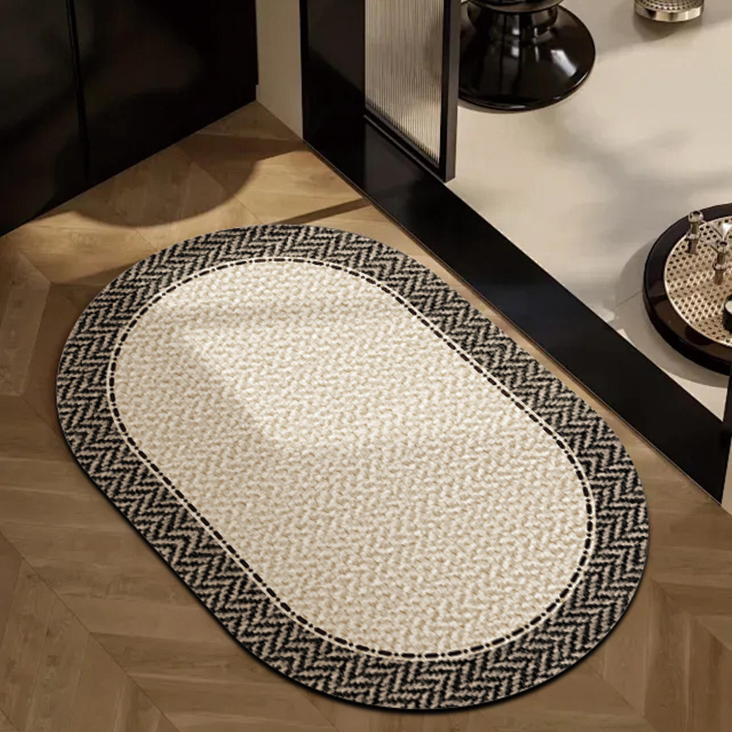 Elegante patrón de espiga marrón