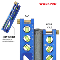 WORKPRO 6.5 \ "165MM Niveau à bulle magnétique torpille 4 flacons Outil de mesure de niveau torpille vertical