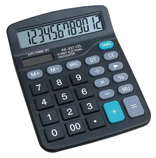 Calculator 837B Solar and Battery Powered Office Desktop Calculator 12 Digit Big Screen Display Big Button Very Popular Model