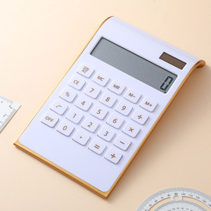 Calculadora Solar Ultrafina con Marco Dorado, Doble Alimentación, para Regalo, Estudiantes, Oficina, <span class=keywords><strong>Contabilidad</strong></span> <span class=keywords><strong>Financiera</strong></span> - Product Image 6