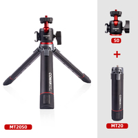 Mini trépied pour appareil photo avec rotule à 360 degrés et griffe froide, petit bâton à selfie extensible, trépied de table pour appareil photo iPhone