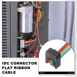 PATIKIL Cable Plano con Conector IDC de 14 Pines, Paso de 2.54mm, Longitud de 150mm, Doble Hilera, Hembra a Hembra, Cobre, para Computadoras y DVD - Product Image 2