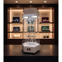 Vitrine rotative pour montres en acrylique pour magasin de détail, présentoir rotatif à 360° pour montres intelligentes