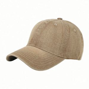 Wholesale Factory OEM 6 Panel Unstructured <b>Plain</b> Custom Jean Hat Washed Denim Baseball <b>Caps</b> - Product Image 3