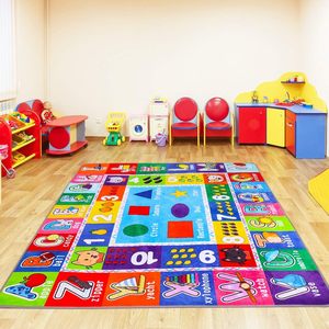 Grand <span class=keywords><strong>tapis</strong></span> antidérapant rembourré pour ramper et jouer-<span class=keywords><strong>Tapis</strong></span> pliable <span class=keywords><strong>Tapis</strong></span> pour enfants <span class=keywords><strong>Tapis</strong></span> ovale ABC Alphabet Numbers Baby Play Floor Mat - Product Image 4