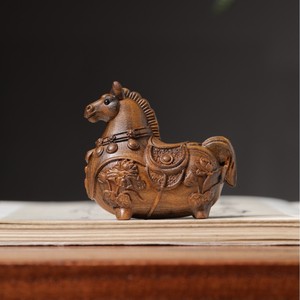 Caballo Tallado <span class=keywords><strong>de</strong></span> la Suerte, Estilo Nacional, Adorno para Mesa <span class=keywords><strong>de</strong></span> Té y Colgante para Árbol <span class=keywords><strong>de</strong></span> Navidad - Product Image 3