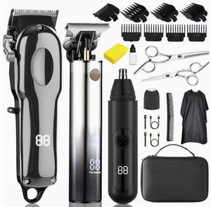 Tondeuses à cheveux électriques sans fil professionnelles pour hommes, directement de l'usine, lames en céramique, écran LCD, rechargeable par USB - Product Image 4