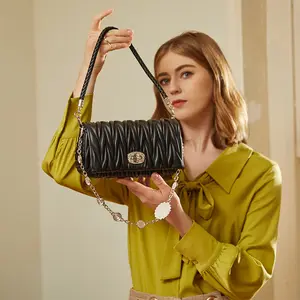 Klassische Mode Damen Schulter taschen Großhandel Ich spreche fließend Französisch Handtasche PU Leder weibliche Handtaschen benutzer definierte