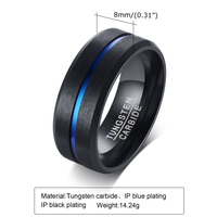 Bague de couple en acier inoxydable de luxe incrustée de zircon, motif cœur, plaqué zinc bleu, tendance, pour mariage, homme et femme