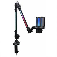Microphone USB RGB avec bouton de sourdine tactile, microphone à condensateur pour PC, Mac, streaming, podcasting, enregistrement, karaoké