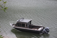 Bateau de pêche haut de gamme en aluminium de 22 pieds doté d'une console centrale à vendre comme yacht de pêche récréative en mer