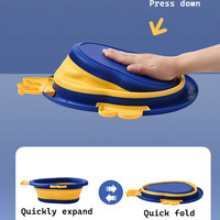 Vente directe d'usine bébé bassin pliant en plastique enfants bassin pliable ensemble enfant en bas âge voyage bassin de bain