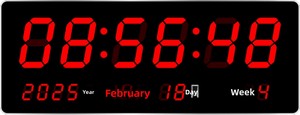 Système d'horloge numérique synchrone LED avec mouvement électronique et construction métallique pour les lieux publics - Product Image 5