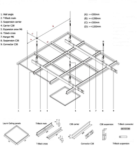 Hiện đại nghệ thuật lửa Đánh Giá nhôm nằm gạch Trần không thấm nước trần giả cho trang trí nội thất Trần lưới cài đặt - Product Image 2
